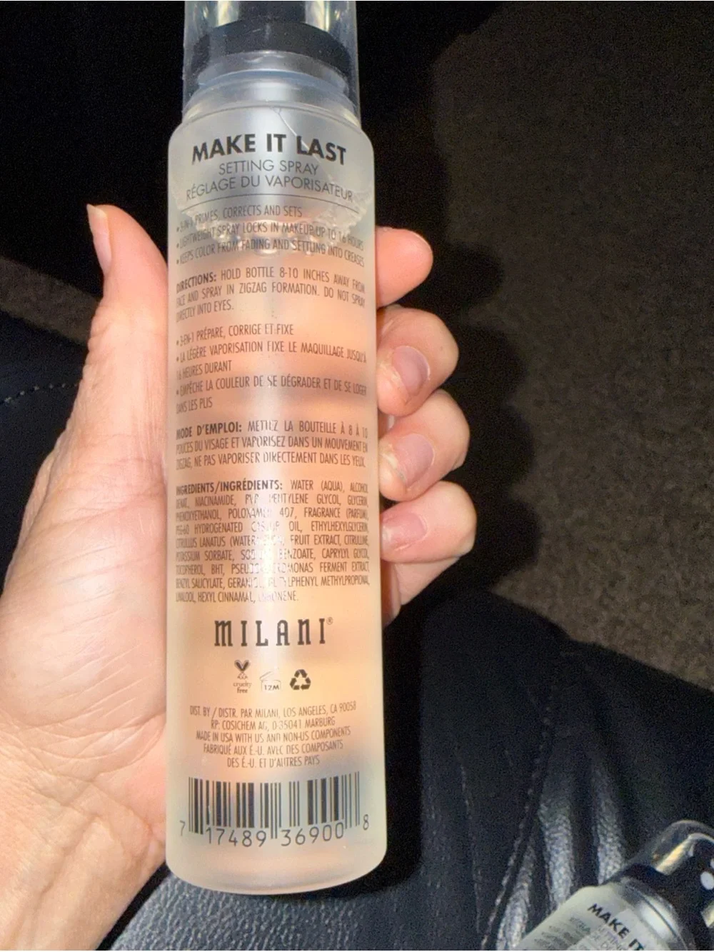 MILANI Make It Last Setting Spray 6oz new